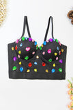 namcoverse Colorful Rhinestone Corset Cami Top