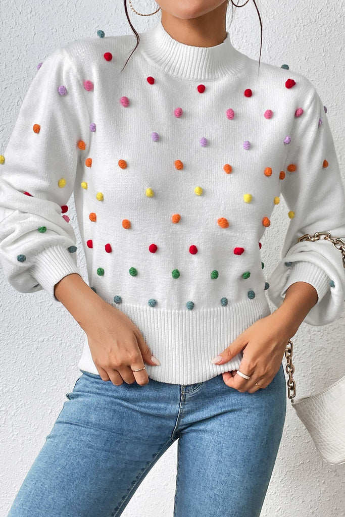 namcoverse Colorful Yarn Ball Pullover Sweater