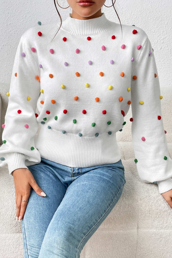 namcoverse Colorful Yarn Ball Pullover Sweater