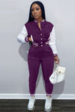 namcoverse Contrast Baseball Jacket Pants Suits