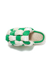 namcoverse Contrast Checkerboard Plush Platform Slippers