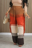namcoverse Contrast Fringe Crochet Knit Pants