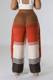namcoverse Contrast Fringe Crochet Knit Pants