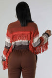 namcoverse Contrast Fringe Knit Cardigan