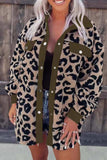 namcoverse Contrast Leopard Print Plush Shacket