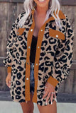 namcoverse Contrast Leopard Print Plush Shacket