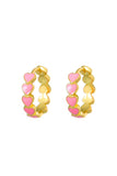 namcoverse Contrast Peach Heart Earrings