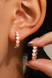 namcoverse Contrast Peach Heart Earrings