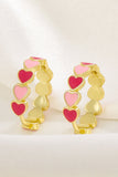 namcoverse Contrast Peach Heart Earrings