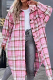 namcoverse Contrast Plaid Long Shacket