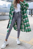 namcoverse Contrast Plaid Long Shacket