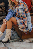 namcoverse Contrast Plaid Shirt Dress