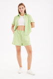 namcoverse Contrast Plaid Shirt Two Piece Shorts Suits