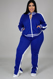 namcoverse Contrast Striped Hem Tracksuit Suits