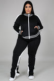 namcoverse Contrast Striped Hem Tracksuit Suits