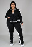 namcoverse Contrast Striped Hem Tracksuit Suits