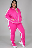 namcoverse Contrast Striped Hem Tracksuit Suits