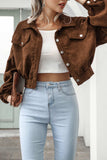 namcoverse Corduroy Single-breasted Cropped Jacket