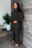 namcoverse Cowl Neck Crop Top Long Pants Suits