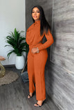 namcoverse Cowl Neck Crop Top Long Pants Suits