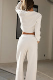 namcoverse Crew Neck Crop Top Long Pants Set