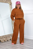 namcoverse Crew Neck Crop Top Wide Leg Long Pants Suits