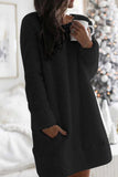 namcoverse Crew Neck Pocketed Plush Dress