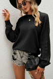 namcoverse Crew Neck Twisted Long Sleeve Sweater