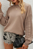 namcoverse Crew Neck Twisted Long Sleeve Sweater