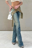 namcoverse Crossover Belt Low Rise Straight-Leg Jeans