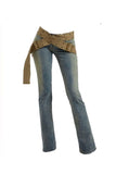 namcoverse Crossover Belt Low Rise Straight-Leg Jeans