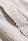 namcoverse Daisy Linen Classic Collar Buttoned Coat