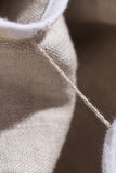 namcoverse Daisy Linen Classic Collar Buttoned Coat