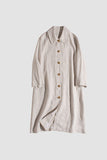 namcoverse Daisy Linen Classic Collar Buttoned Coat