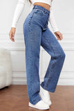 namcoverse High Waist Pocket Straight Leg Jeans