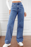 namcoverse High Waist Pocket Straight Leg Jeans