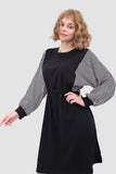 namcoverse Drawstring Waist Long Sleeve Dress