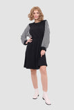 namcoverse Drawstring Waist Long Sleeve Dress