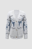 namcoverse Deer Pattern Knit Cardigan