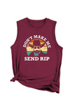 namcoverse Don't Make Me Send Rip Printed Sleeveless T-shirt