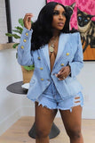 namcoverse Double-breasted Denim Jacket