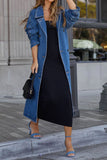 namcoverse Double-breasted Strappy Denim Trench Coat