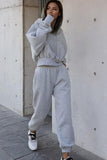 namcoverse Drawstring Hoodie Crop Top & Jogger Pants