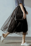 namcoverse ARO LORA Elegant Pleated Mesh Skirt