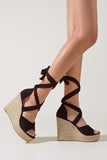 namcoverse Espadrille Platform Lace-Up Heel Sandals