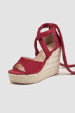 namcoverse Espadrille Platform Lace-Up Heel Sandals