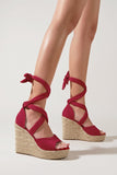 namcoverse Espadrille Platform Lace-Up Heel Sandals