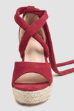 namcoverse Espadrille Platform Lace-Up Heel Sandals