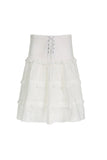 namcoverse Eyelet Strap A-Line Tiered Long Skirt