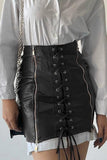 namcoverse Eyelet Strap Pack Hip Leather Skirt